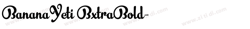 BananaYeti BxtraBold字体转换